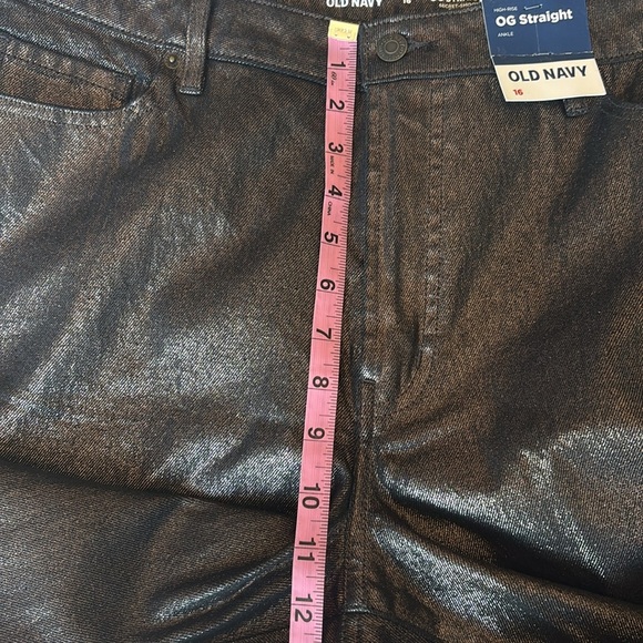 Old Navy High-Waisted Secret-Smooth Pockets O.G. Straight Jeans Silver Sz 16 NWT - Picture 6 of 8